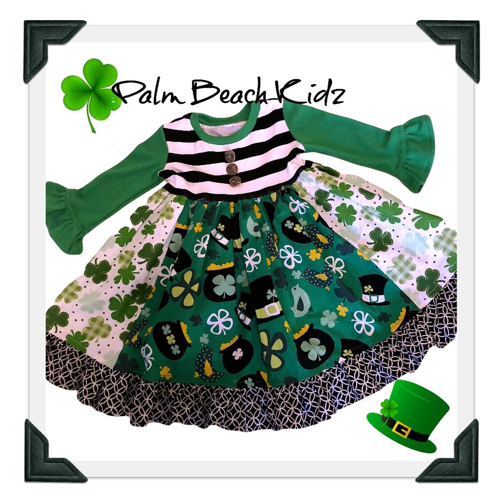 NWT Girls St Patrick Day Boutique Dress